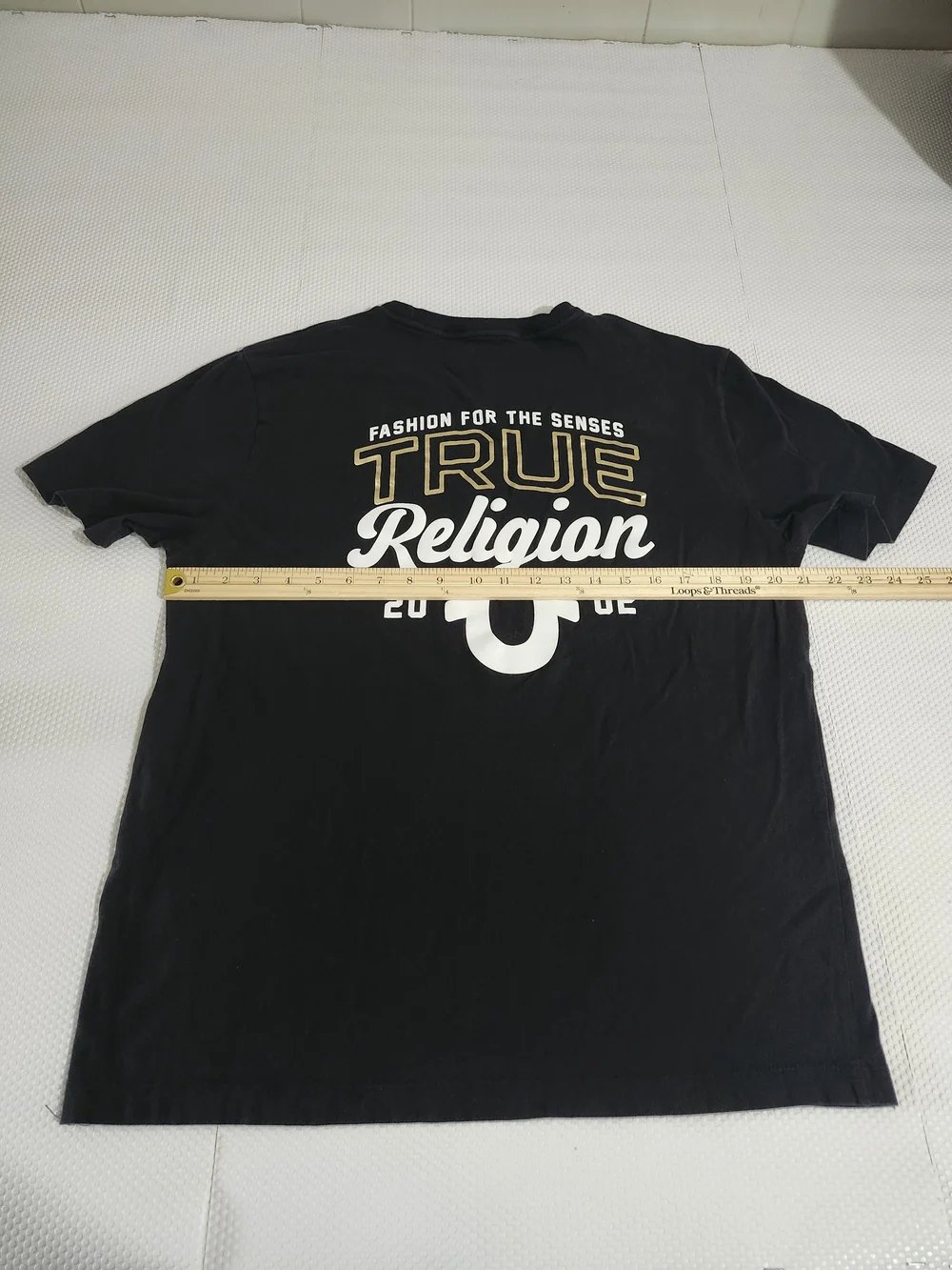 True Religion Men’s Black Logo Crew Neck T-Shirt